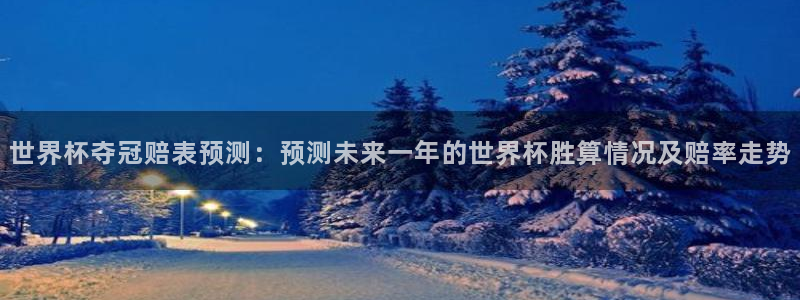2026世界杯赛程时间表最新:世界杯夺冠赔表预测:预测未来一年的世界杯胜算情况及赔率走势